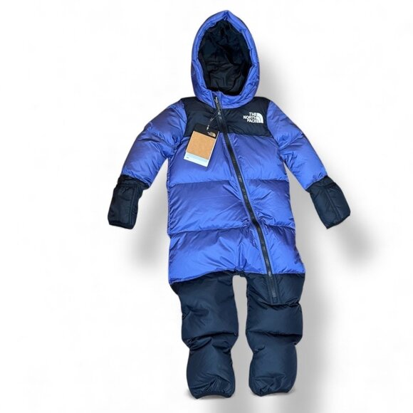 The North Face Toddler Baby 700-Fill Down Bunting Snowsuit 18-24M One-Piece Blue - Picture 1 of 11